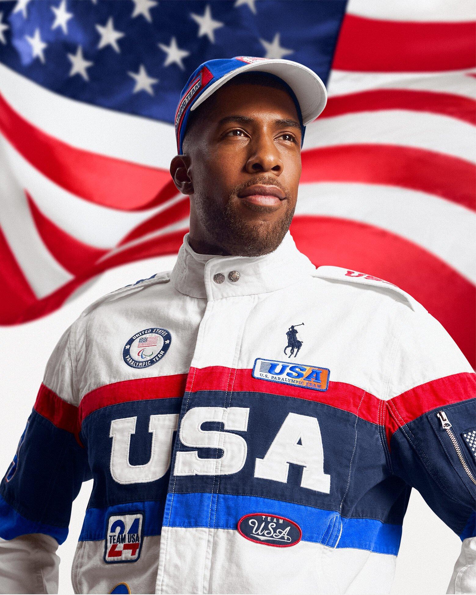 Jamal Hill Sports Ralph Lauren’s Official Team USA Uniforms Ahead of the Paris 2024 Olympics and Paralympics