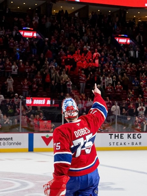 Jakub Dobeš for the Montreal Canadiens