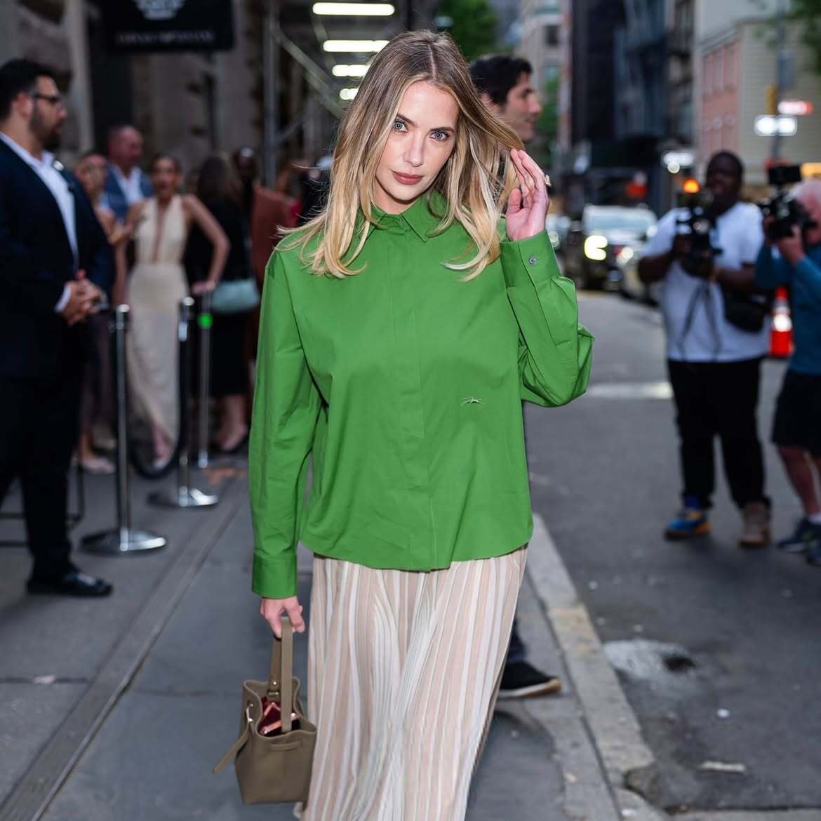 Ashley Benson in New York for Jeremy Scott for Longchamp
