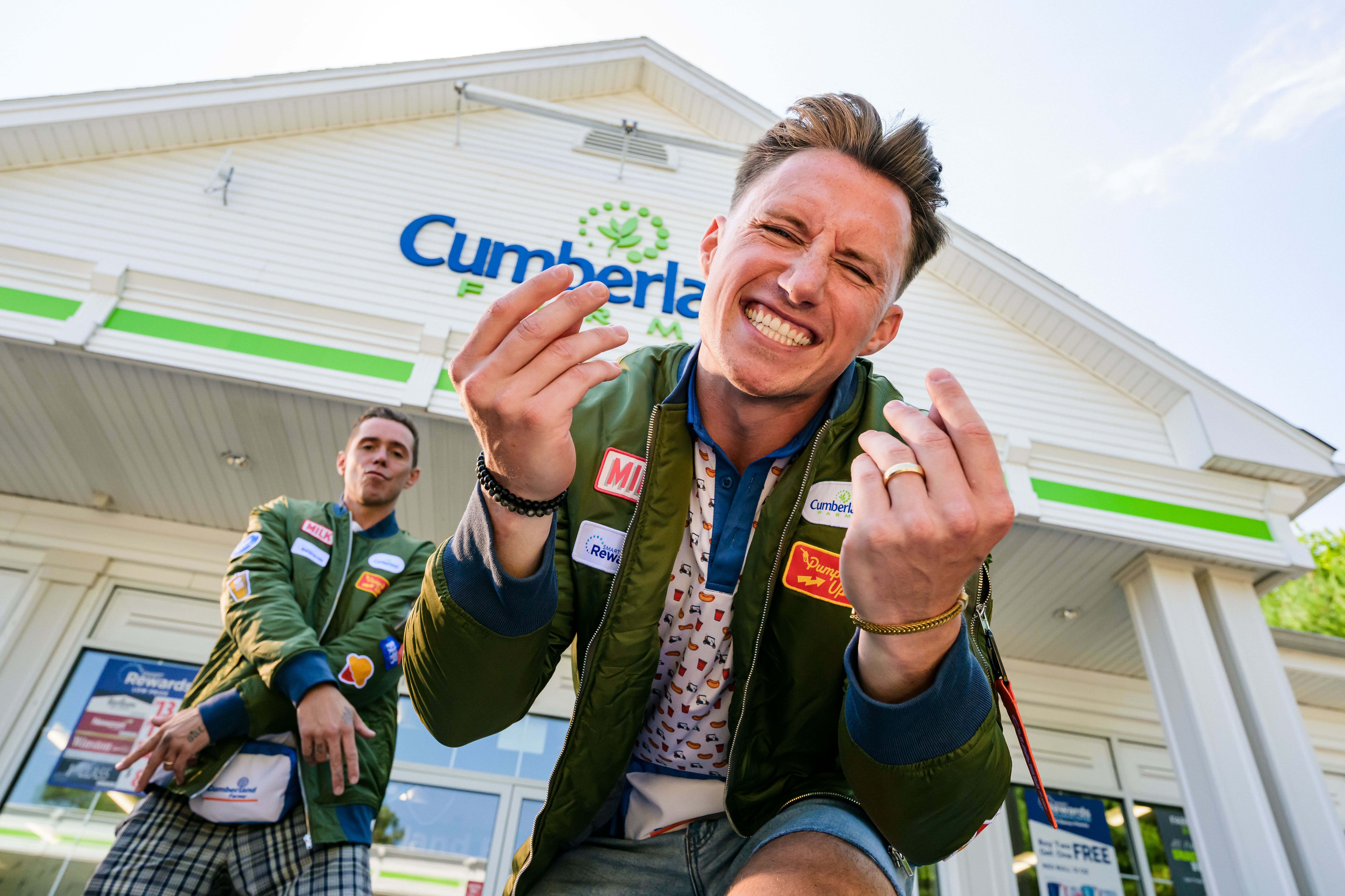 Kevin Cooney collaborating with Sammy Adams on music video production for Cumby’s