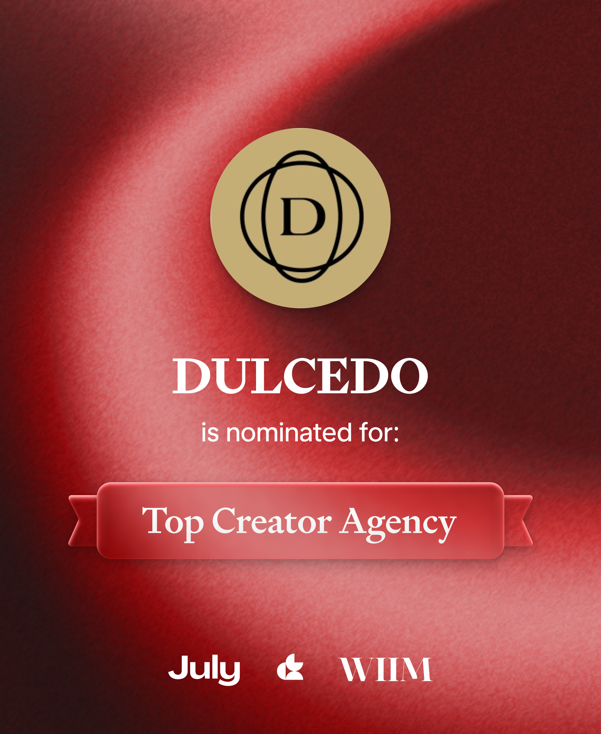 Dulcedo nommé pour le prix de la Meilleure Agence de Créateurs 2025