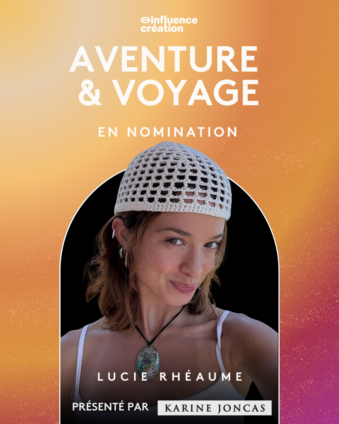 Lucie Rhéaume Gonzalez nominated for Adventure and Travel at Gala InfluenceCréation 2026