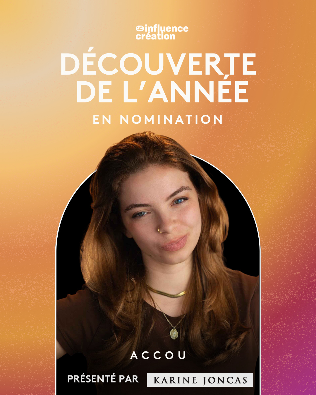 Accou nominated for Discovery of the Year at Gala InfluenceCréation 2026