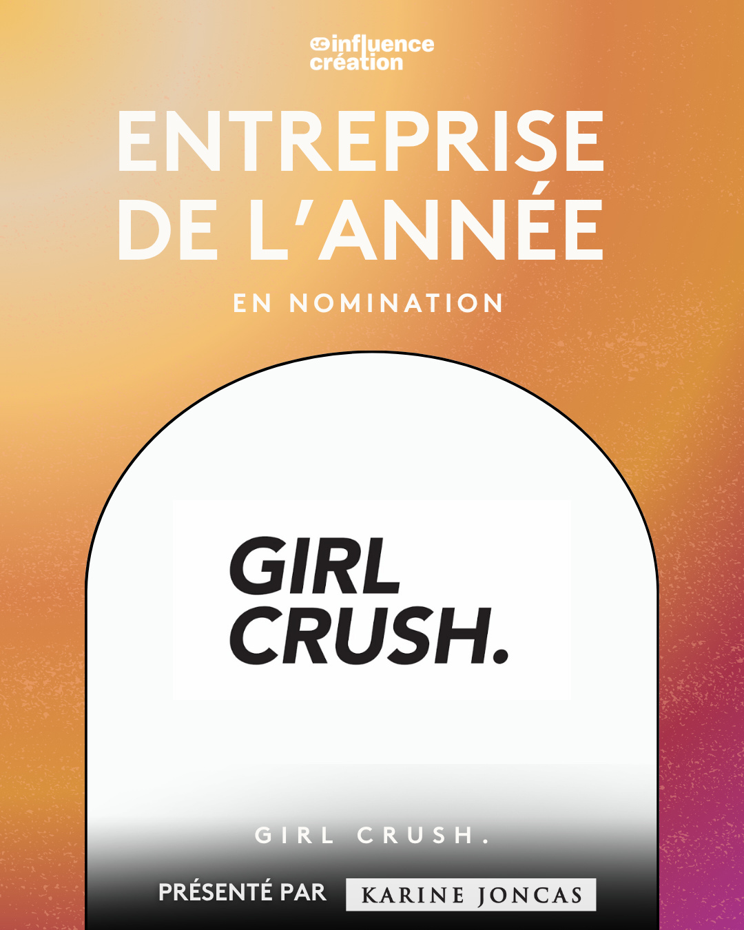 Girl Crush nominated for Company of the Year at Gala InfluenceCréation 2026