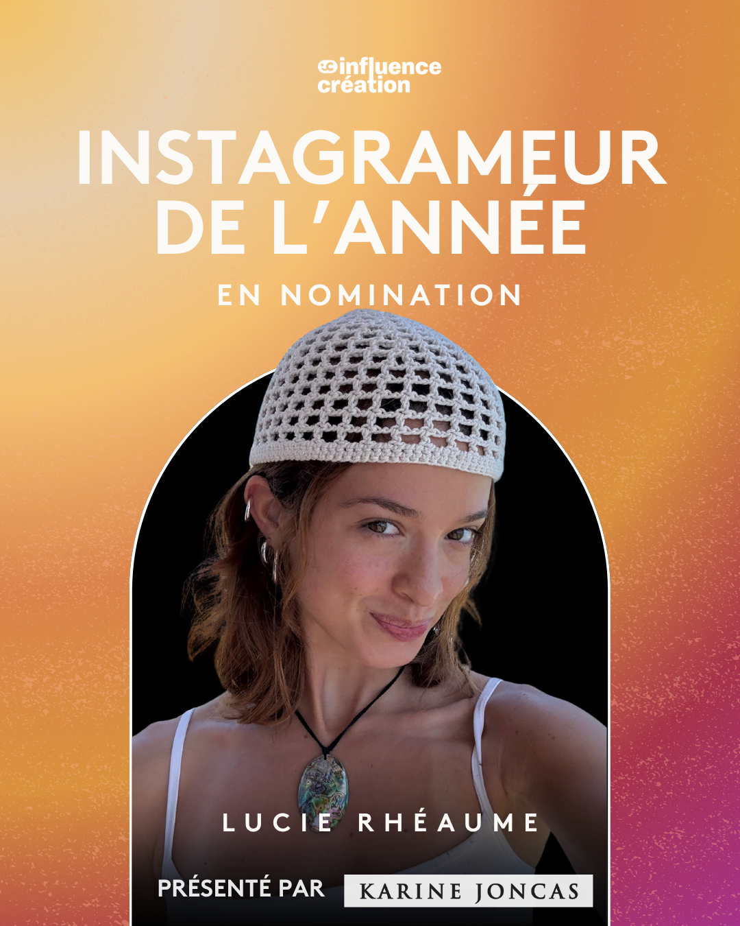Lucie Rhéaume Gonzalez nominated for Instagrammer of the Year at InfluenceCréation Gala 2026
