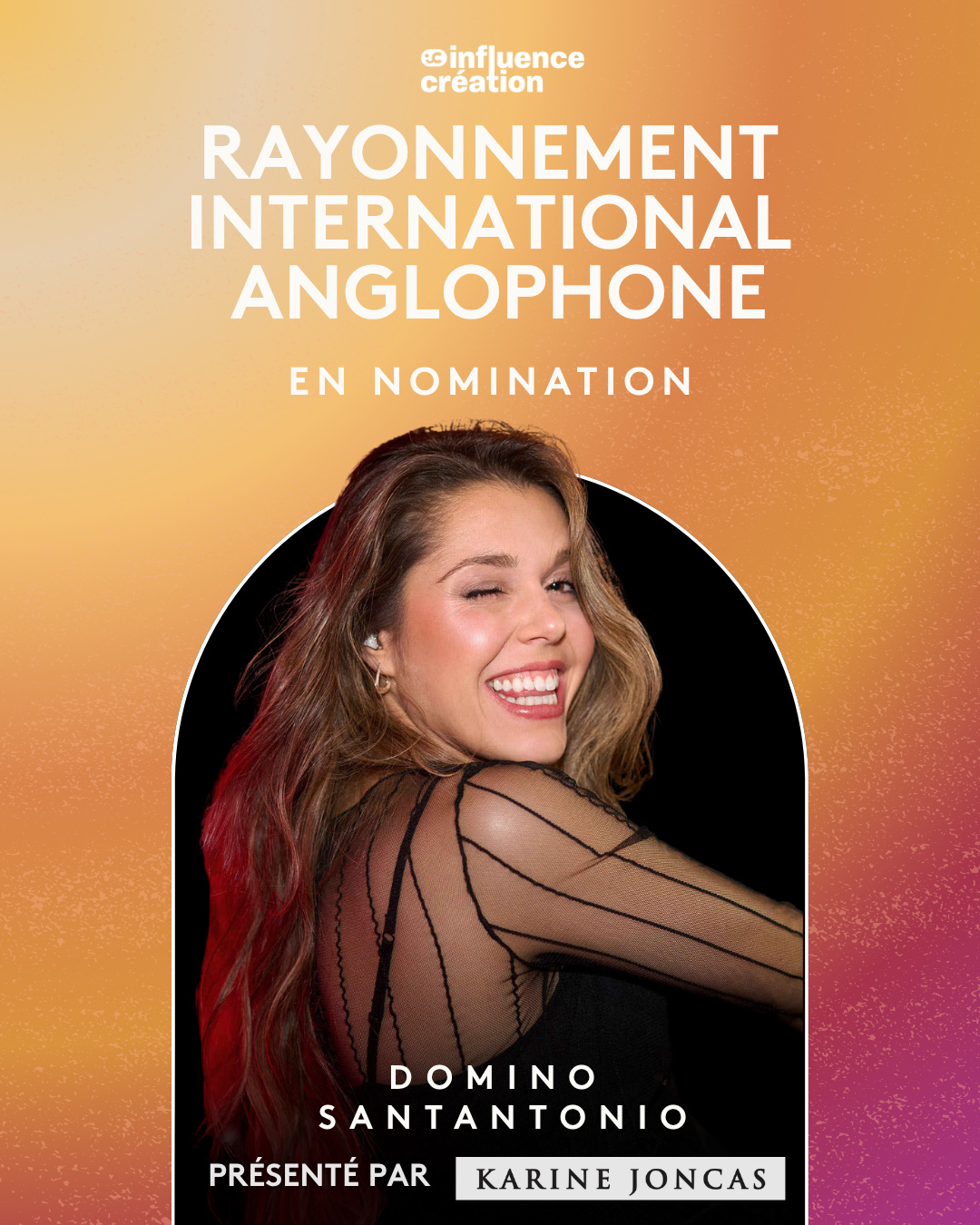 Domino Santantonio nominated for English-Speaking International Influence at Gala InfluenceCréation 2026