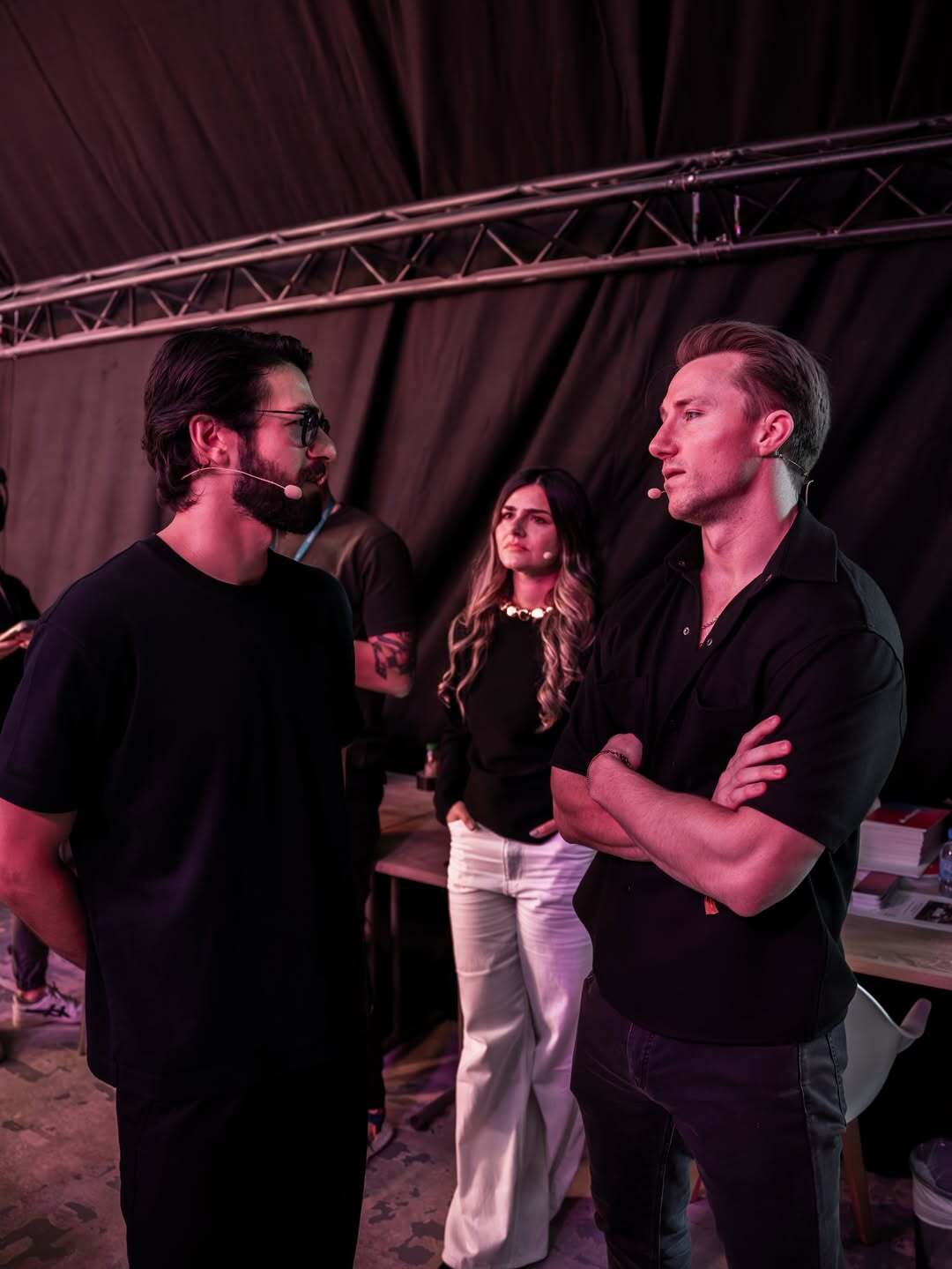 Kevin Cooney backstage with Stefano Fallaha