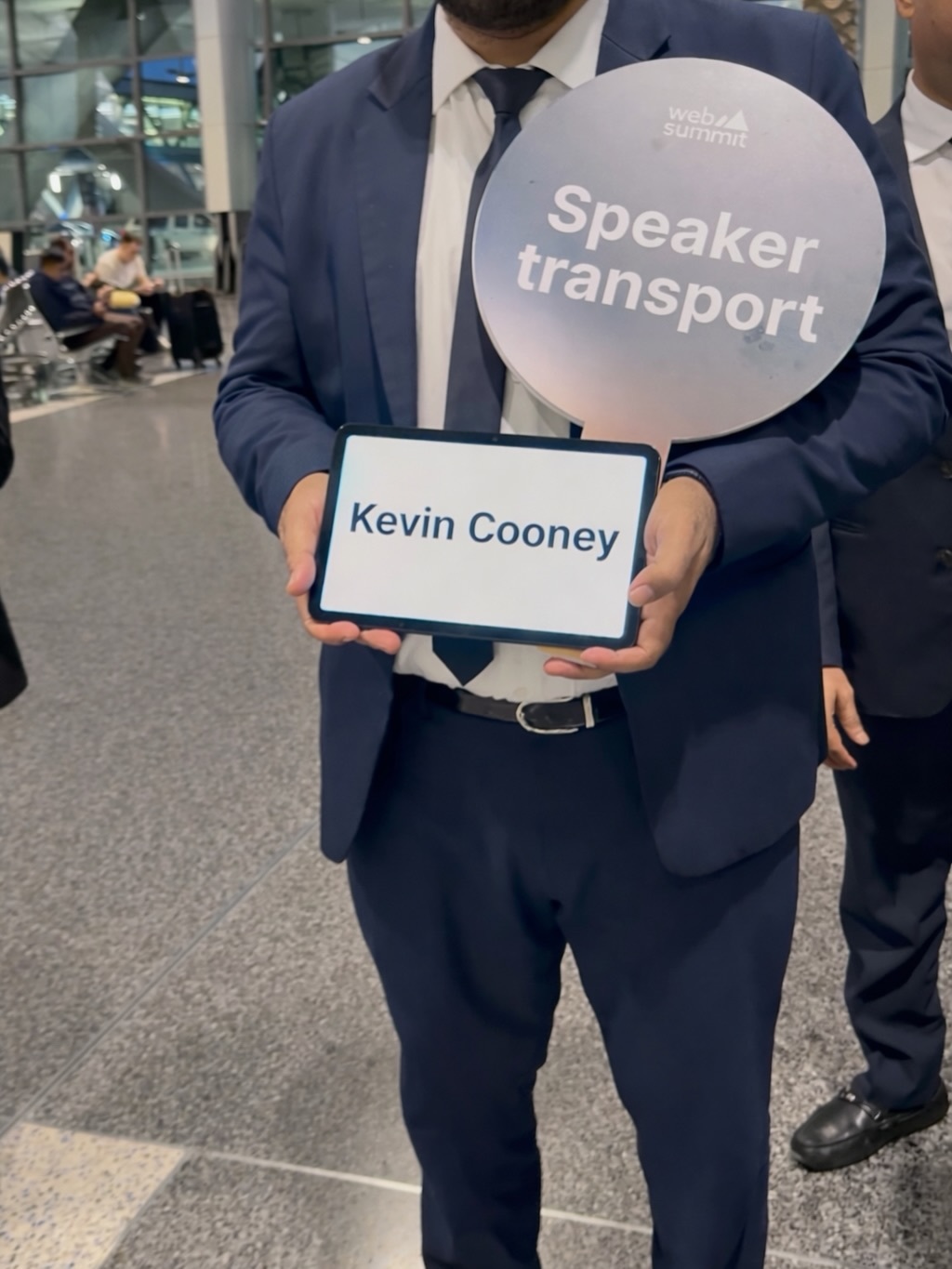 Kevin Cooney's airport transportation sign