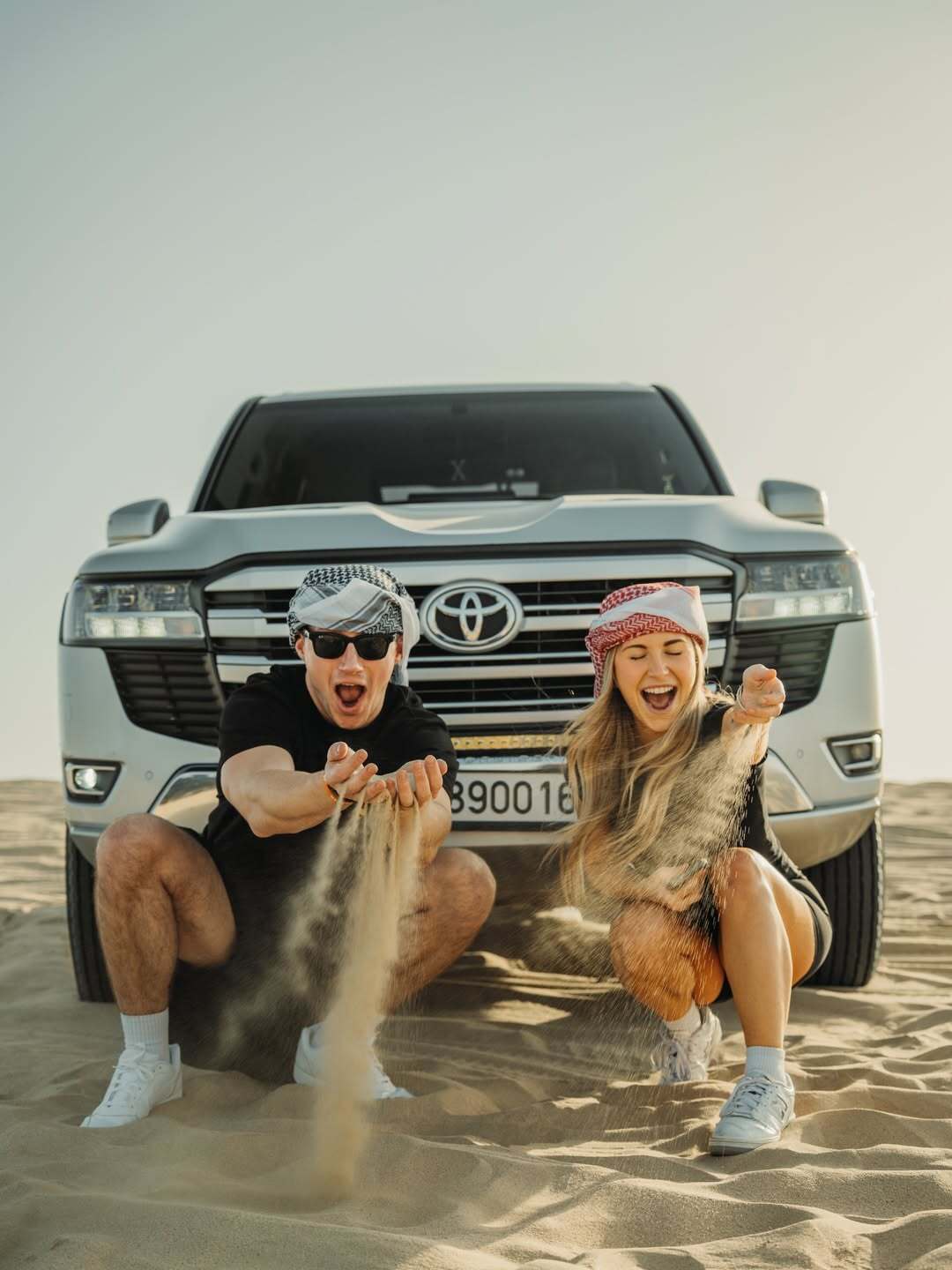 Kevin Cooney off-roading in the Qatar desert