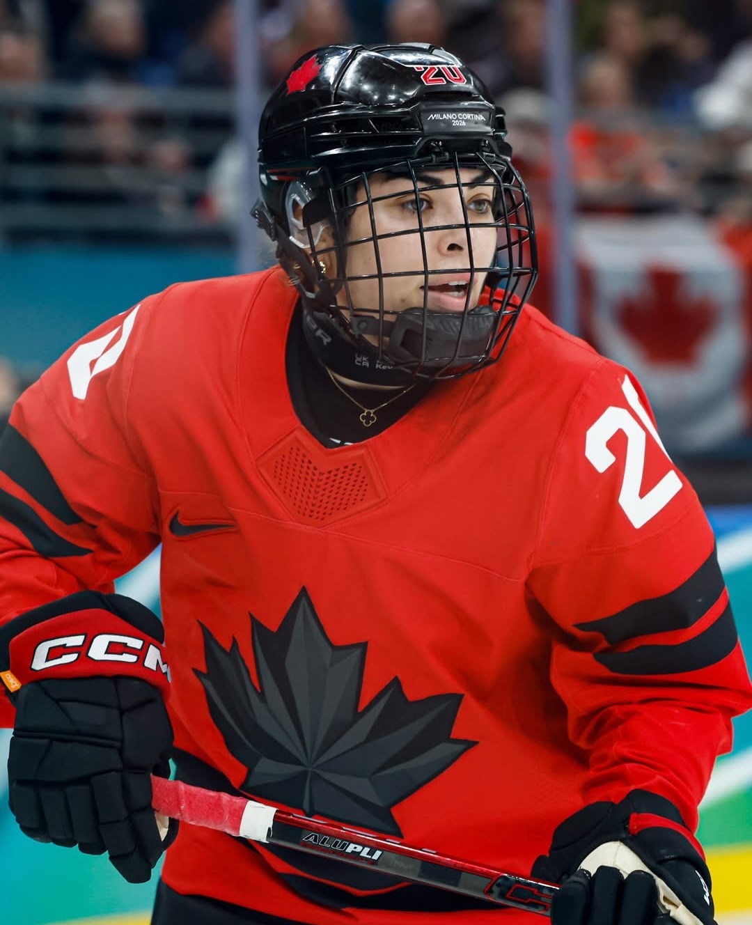 Sarah Nurse for Team Canada at the Milano Cortina 2026 Winter Olympics.
