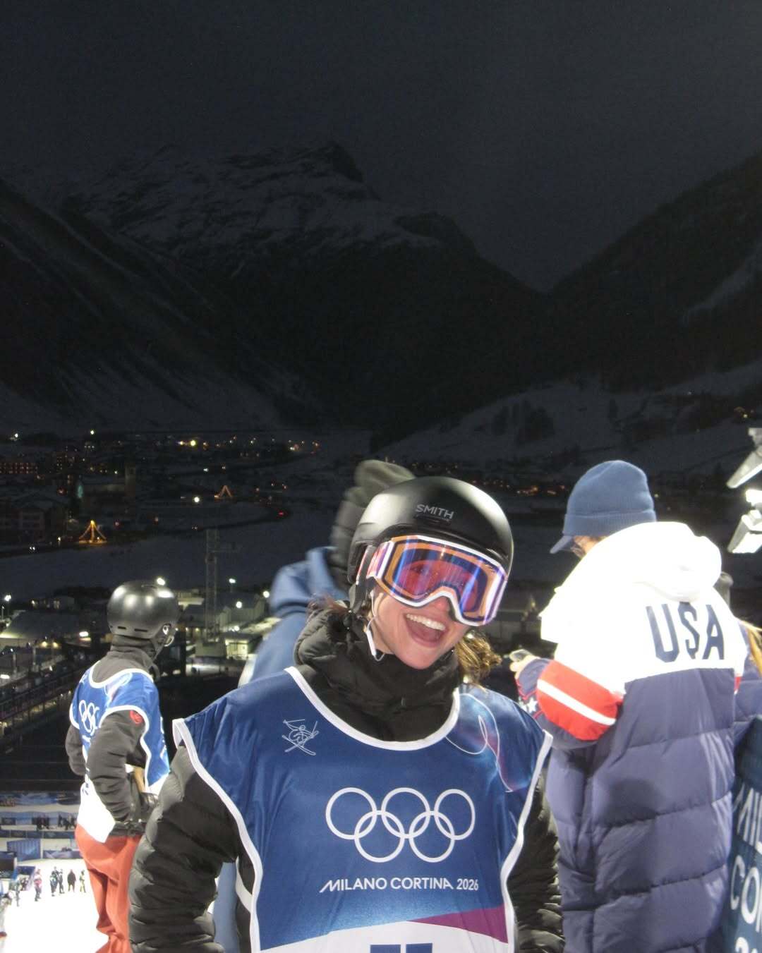 Naomi Urness for Team Canada during her Olympic debut at the Milano Cortina 2026 Winter Olympics.