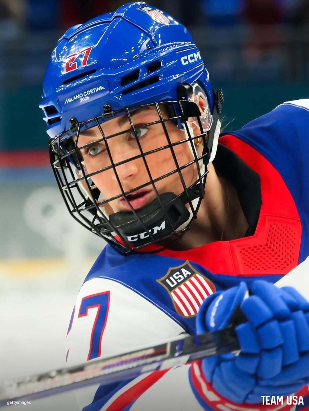 Team USA's Taylor Heise at the Milano Cortina 2026 Winter Olympics.