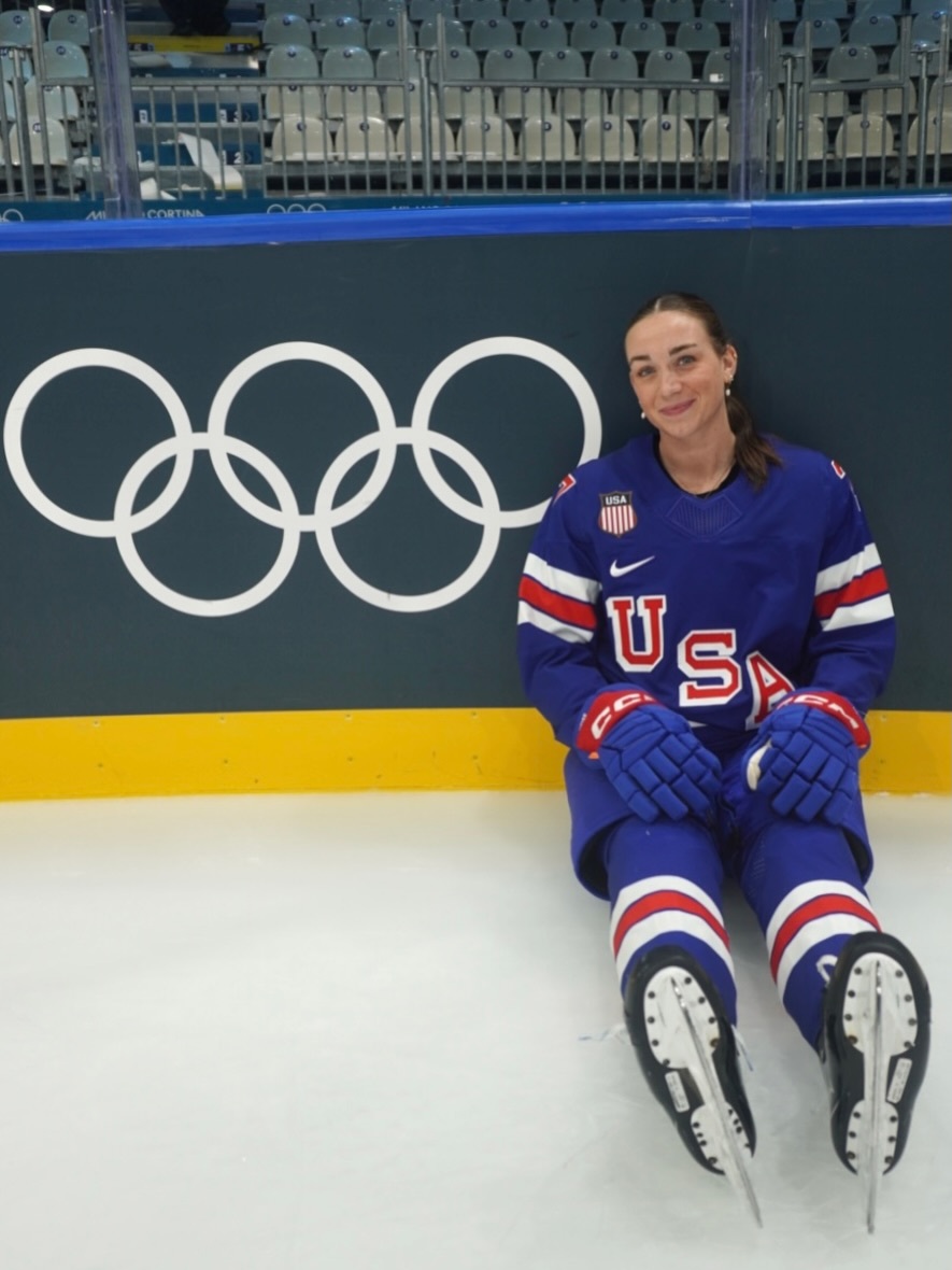 Team USA's Taylor Heise at the Milano Cortina 2026 Winter Olympics.